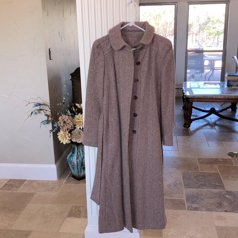 Vintage light purple wool full length coat
